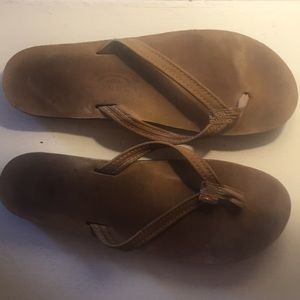 Women's Rainbow leather sandals, size 8.5-9.5